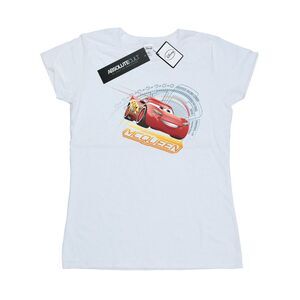 Cars Womens/Ladies Lightning McQueen Cotton T-Shirt / White
